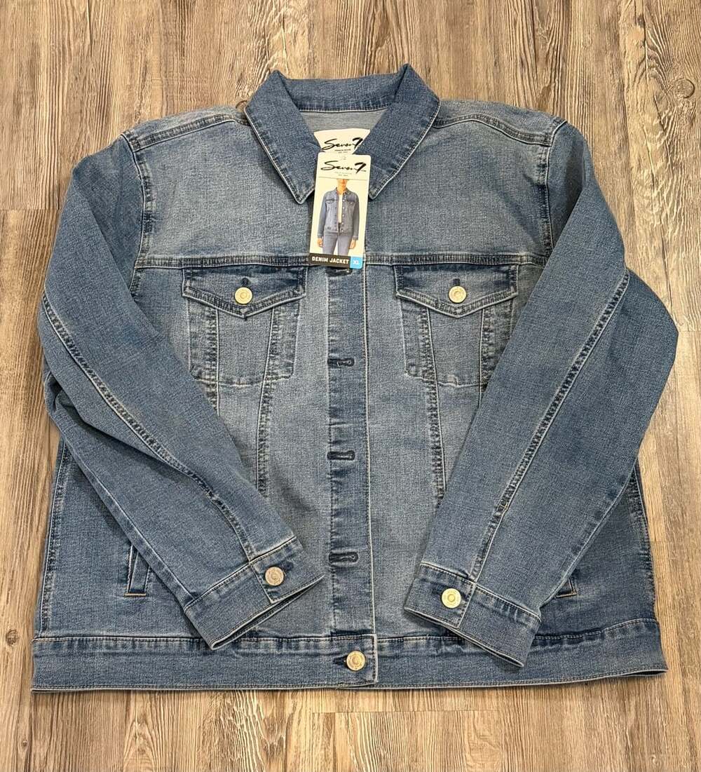 Seven7 Women's Denim Jacket Medium Blue Wash Size XL New with Tags